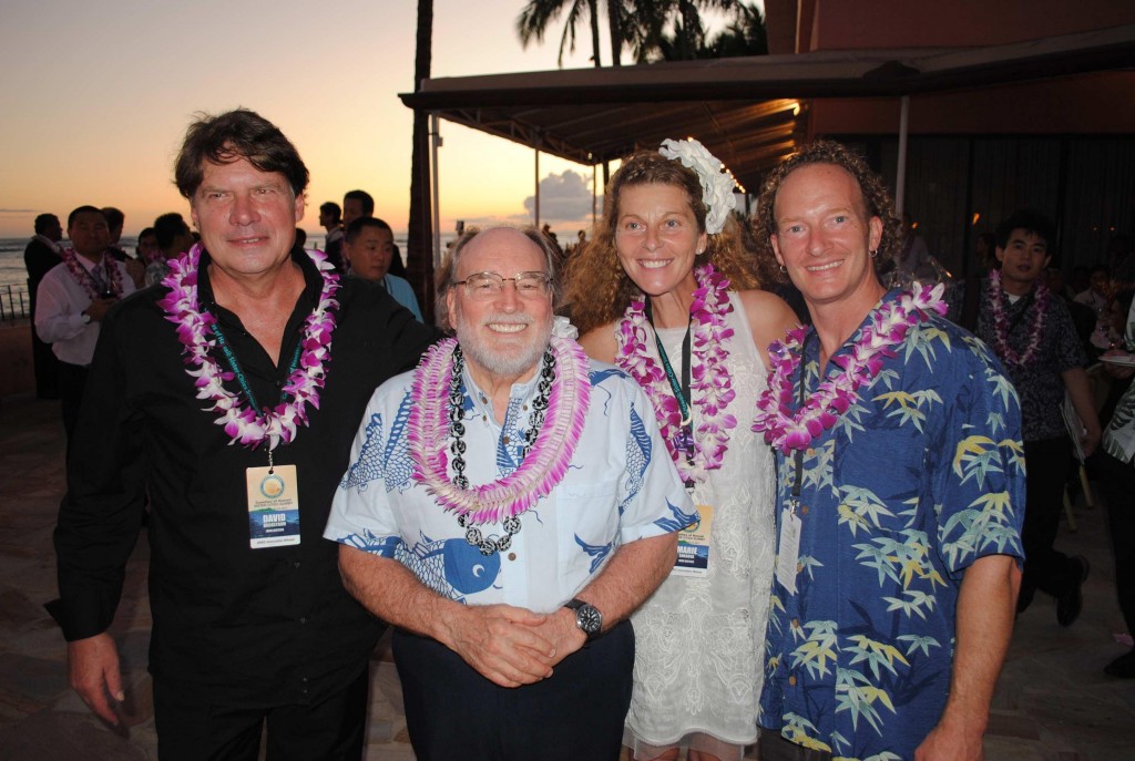 Hawaii Governor Neil Abercrombie with NBI Executives (l-r) David Backstrom, Marie Laure Ankaoua and Paul Nordone.